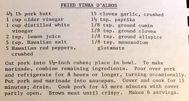 Fried Vinha D’Alhos