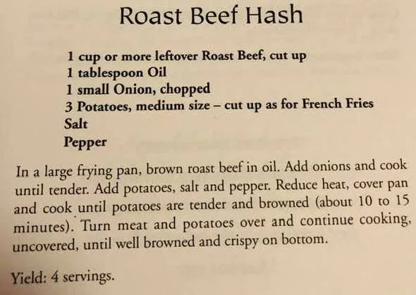 Roast Beef Hash