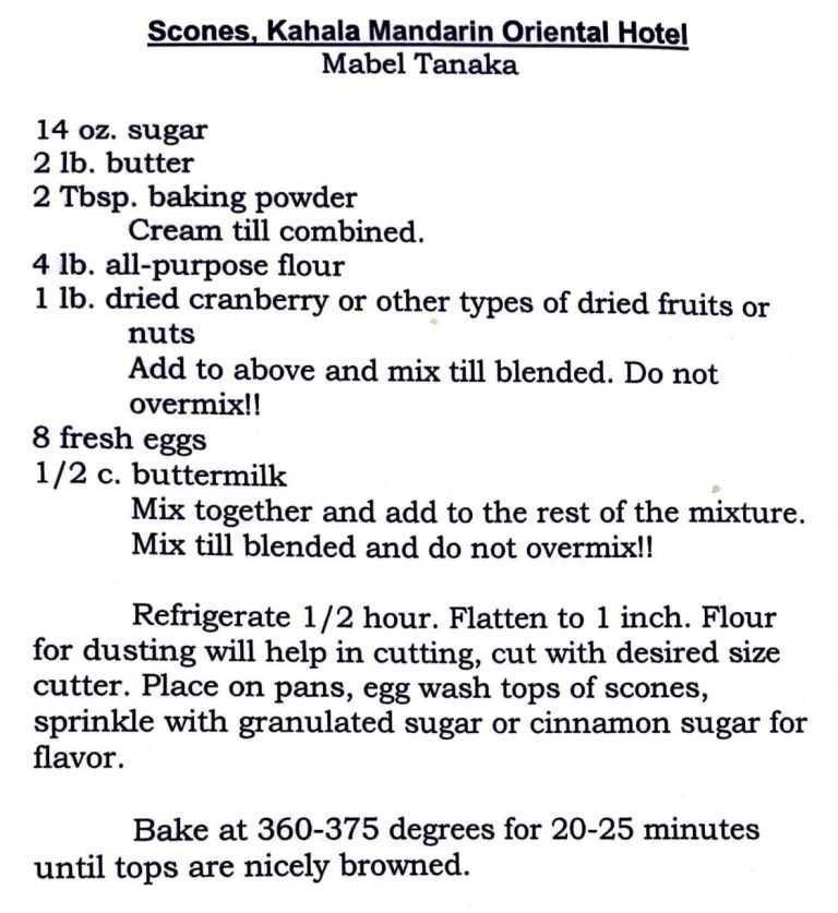 Scones, Kahala Mandarin Oriental Hotel