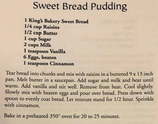 Sweet Bread Pudding