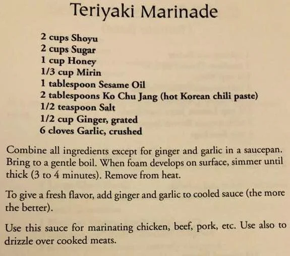 Teriyaki Marinade