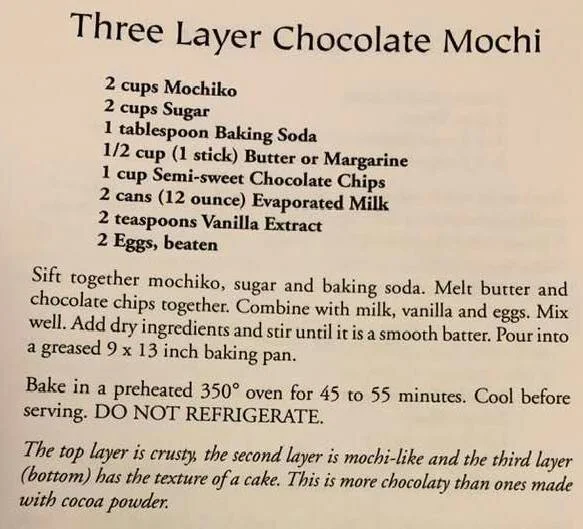 Three Layer Chocolate Mochi