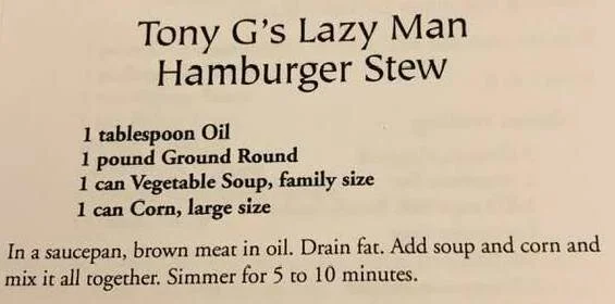 Tony G’s Lazy Man Hamburger Stew