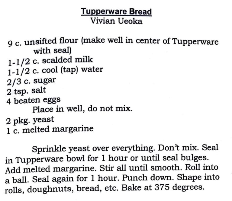 Tupperware Bread
