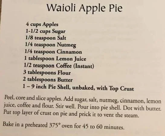 Waioli Apple Pie