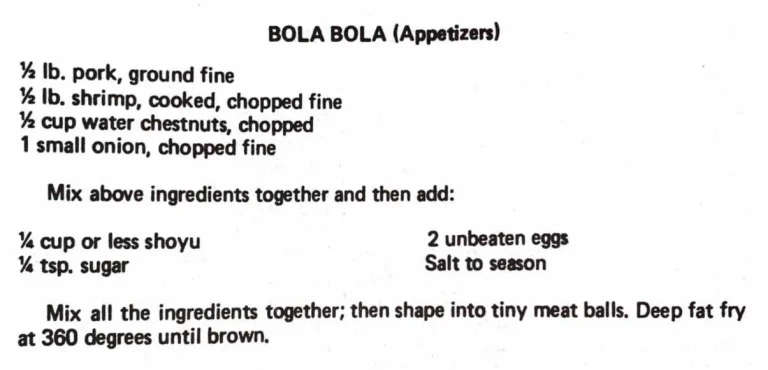 Bola Bola (Appetizers)