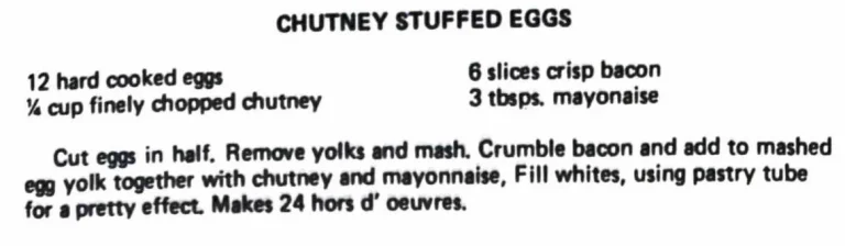 Chutney Stuffed Eggs
