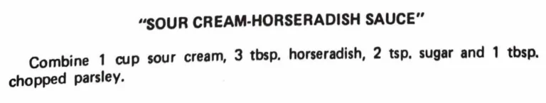 Sour Cream Horseradish Sauce