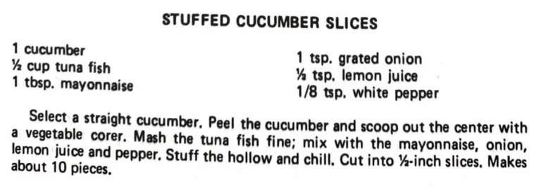 Stuffed Cucumber Slices
