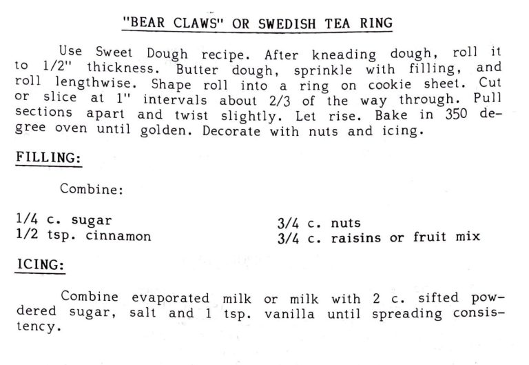 “Bear Claws” or Swedish Tea Ring
