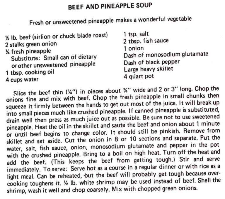 Beef and Pineapple Soup