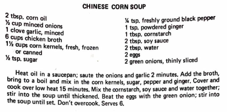Chinese Corn Soup