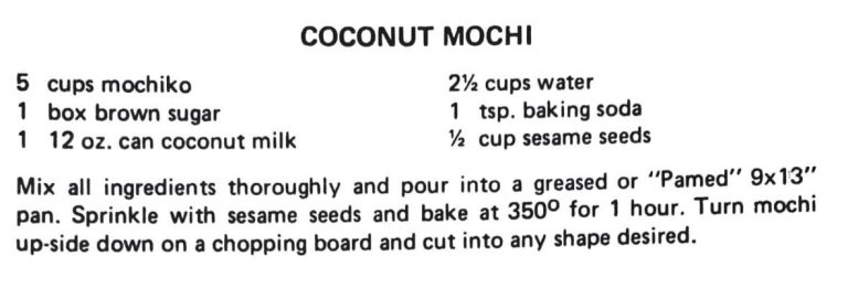 Coconut Mochi