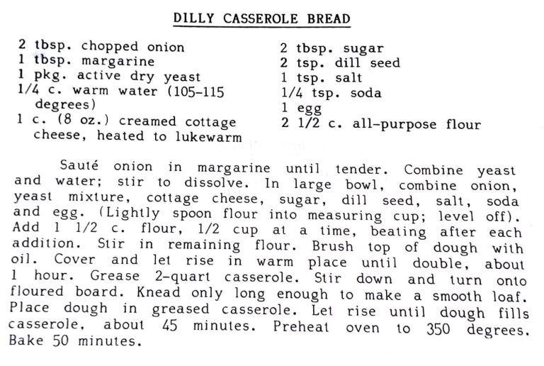 Dilly Casserole Bread
