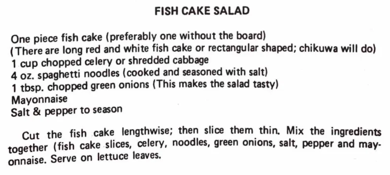 Fish Cake Salad