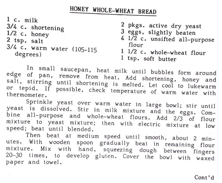 Honey Whole-Wheat Bread