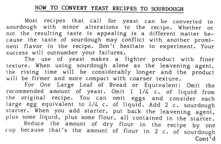 How to Convert Yeast Recipes to Sourdough