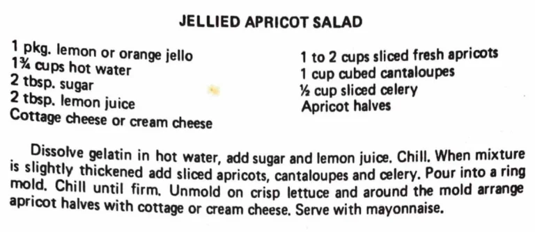 Jellied Apricot Salad