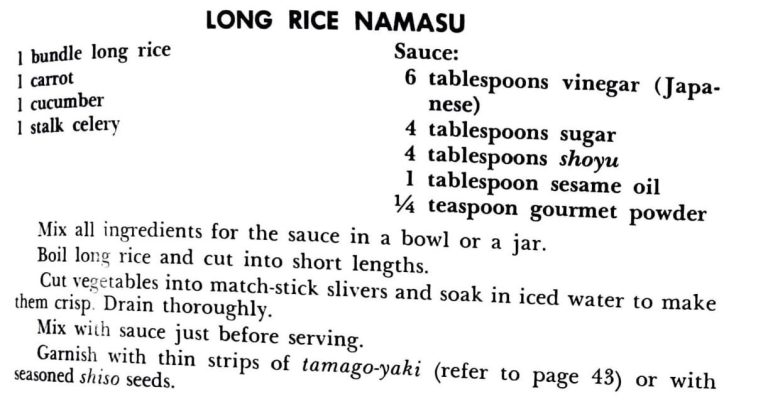 Long Rice Namasu