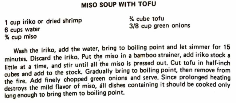 Miso Soup with Tofu