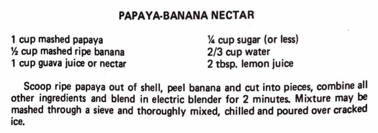Papaya-Banana Nectar