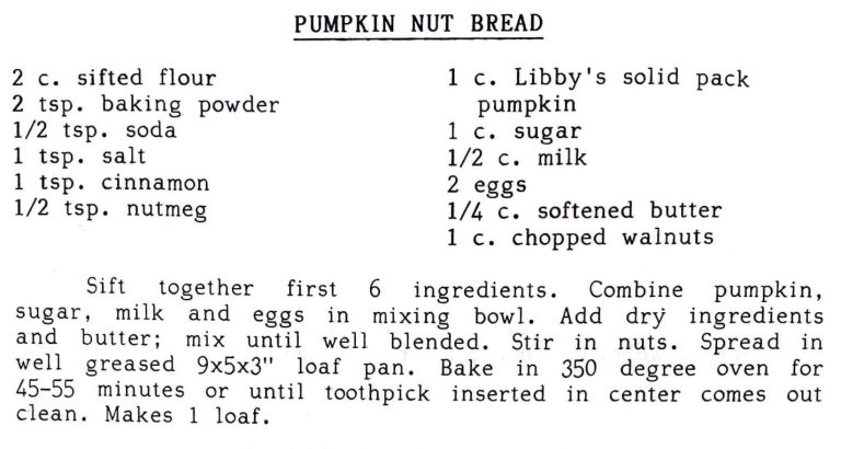 Pumpkin Nut Bread