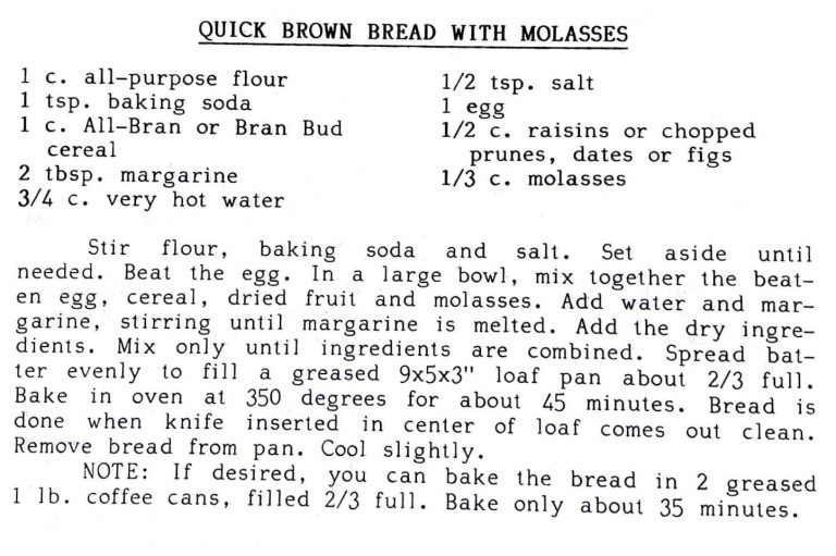 Quick Brown Bread with Molasses