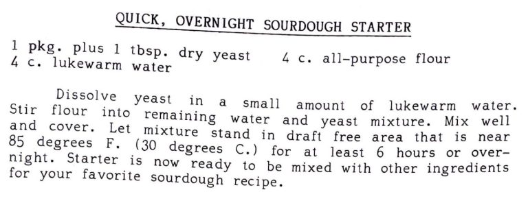 Quick, Overnight Sourdough Starter