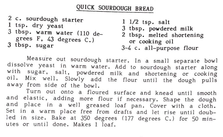 Quick Sourdough Bread
