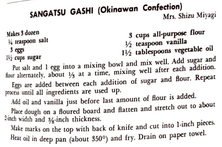 Sangatsu Gasahi (Okinawan Confection)