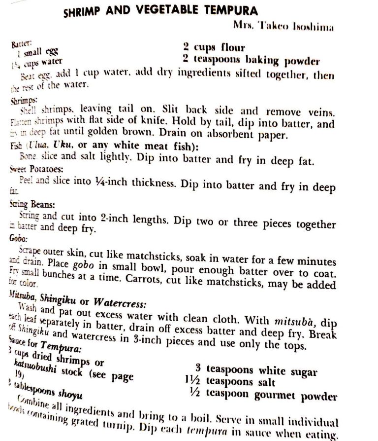 Shrimp and Vegetable Tempura