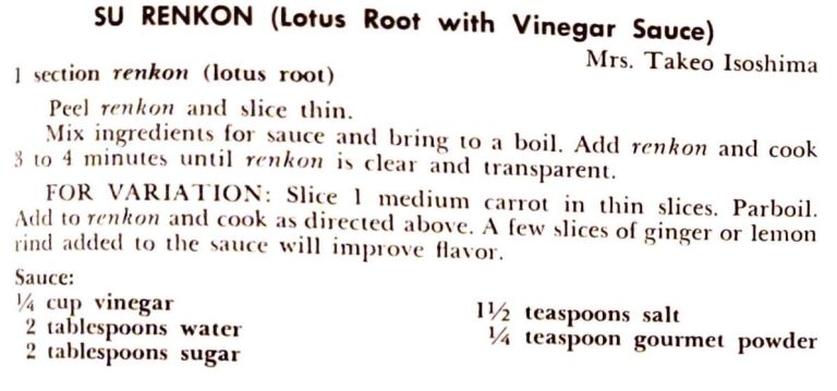 Su Renkon (Lotus Root with Vinegar Sauce)