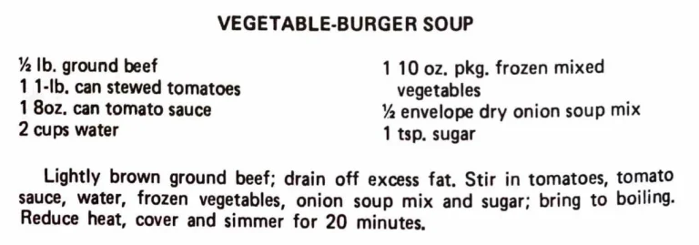 Vegetable-Burger Soup
