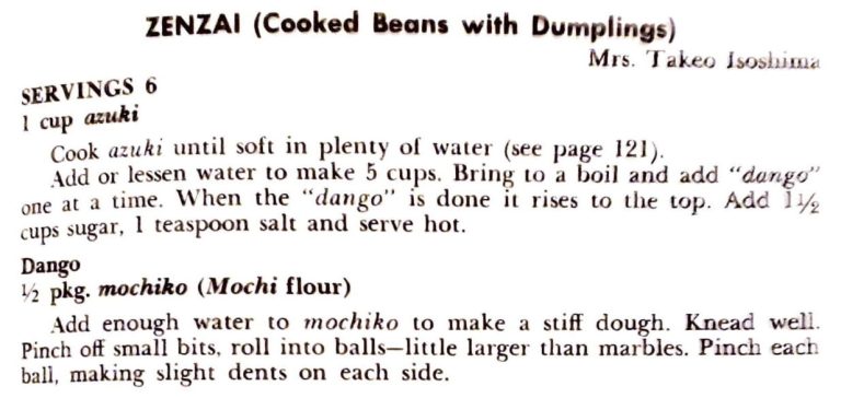 Zenzai (Cooked Beans in Dumplings)