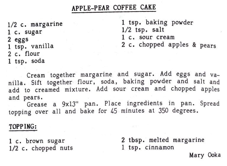 Apple-Pear Coffee Cake