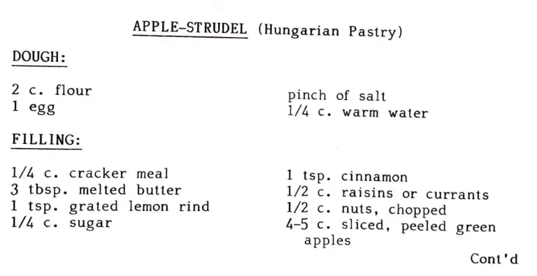 Apple-Strudel (Hungarian Pastry)