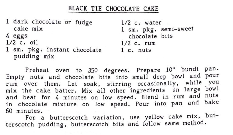 Black Tie Chocolate Cake