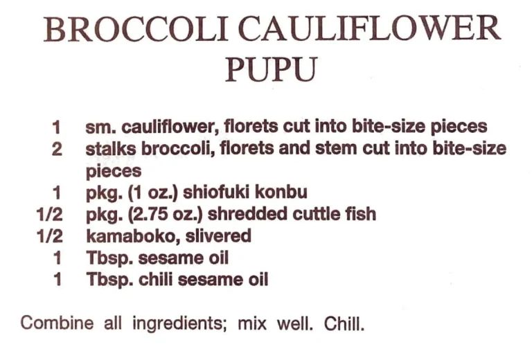 Broccoli Cauliflower Pupu