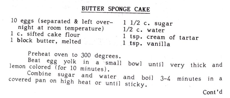 Butter Sponge Cake