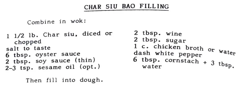 Char Siu Bao Filling