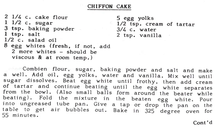 Chiffon Cake