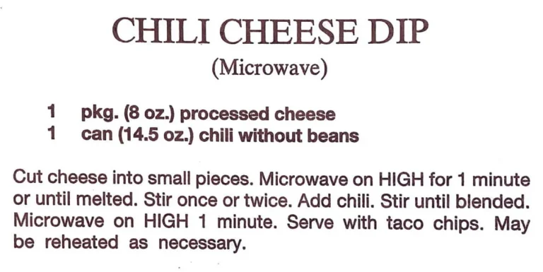 Chili Cheese Dip (Microwave)