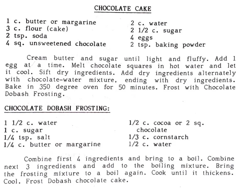Chocolate Cake with Chocolate Dobash Frosting