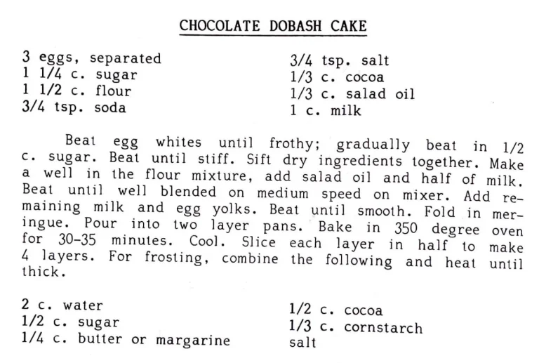 Chocolate Dobash Cake
