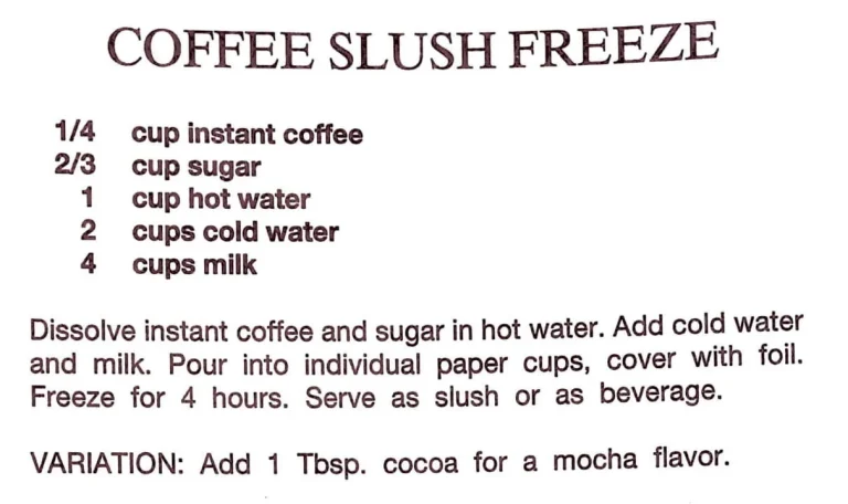Coffee Slush Freeze