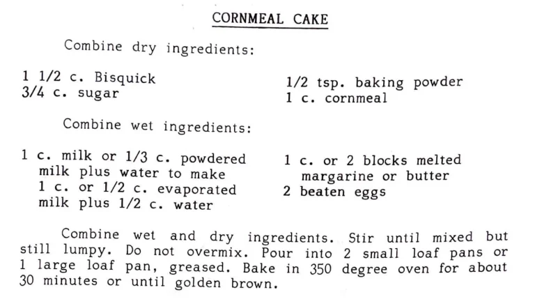 Cornmeal Cake