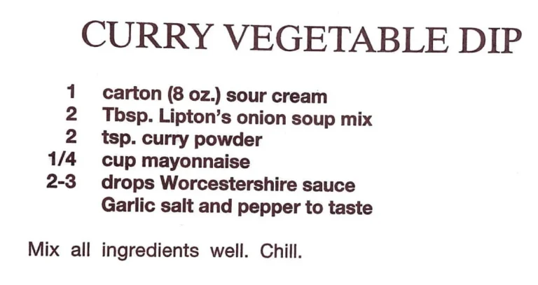 Curry Vegetable Dip