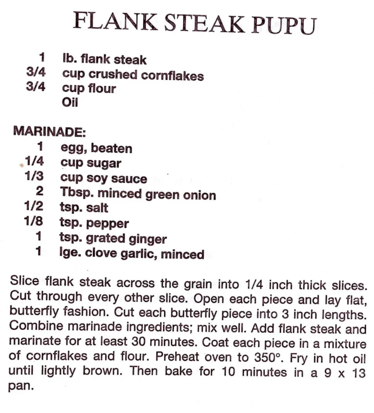 Flank Steak Pupu
