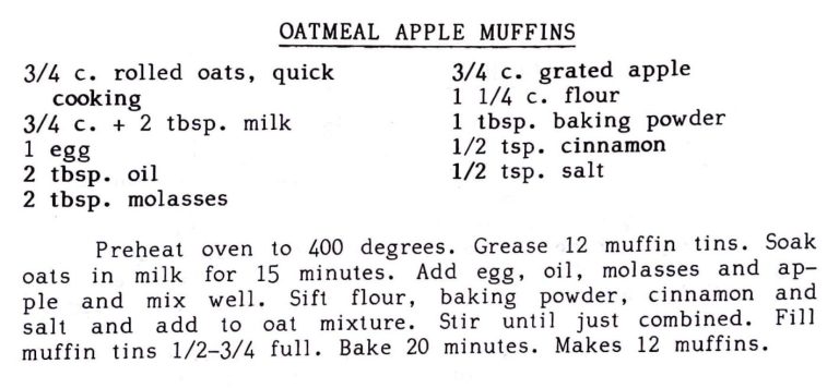 Oatmeal Apple Muffins