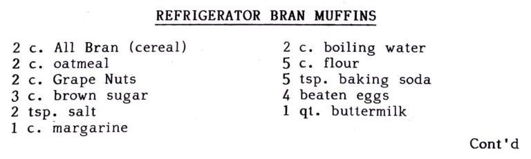 Refrigerator Bran Muffins